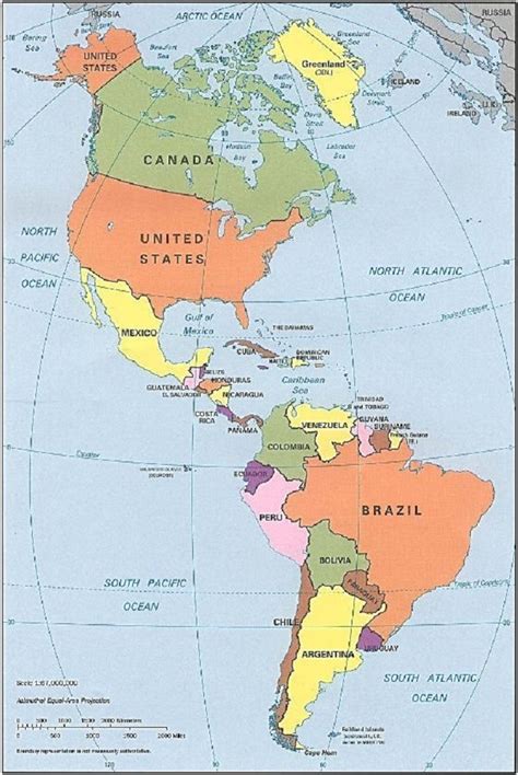 Mapa Da Am Rica E Dados Geogr Ficos Do Continente