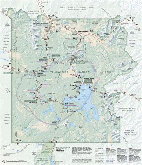 Yellowstone National Park Map Us Geological Survey