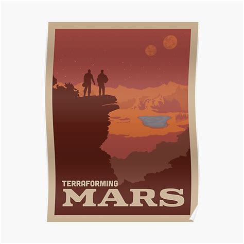 Terraforming Mars Board Game Minimalist Travel Poster Style Gaming