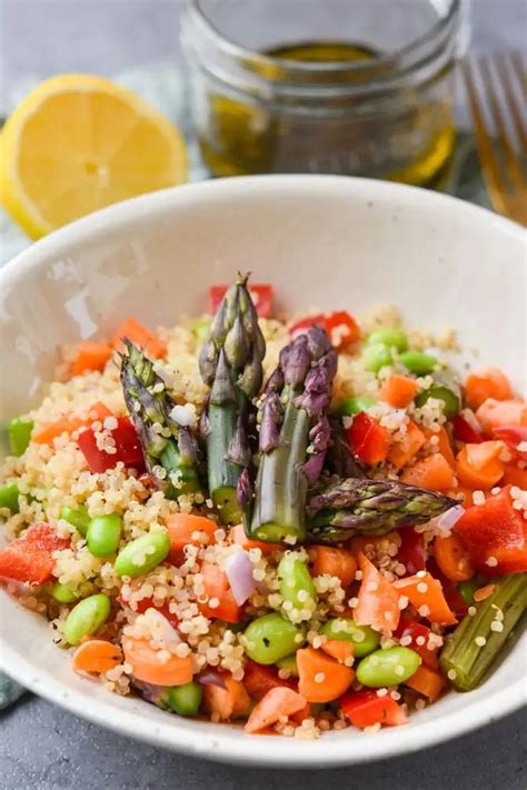 Quinoa Asparagus Lunch Salad Meal Plan Addict