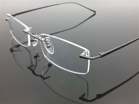 Pure Titanium Brillen Randloze Optische Frame Spektakel Resize Bril Voor Mannen Slim Tempel