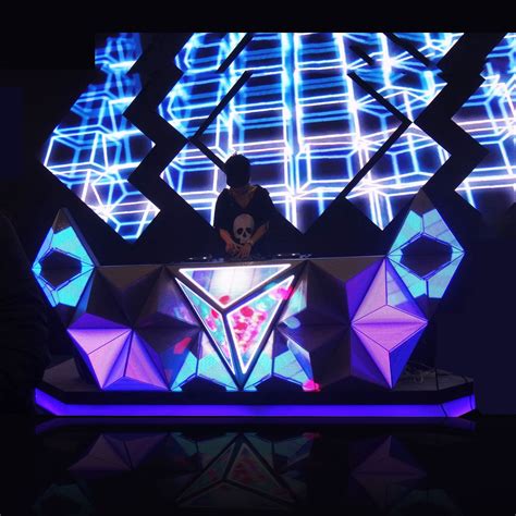 Dj Booth Led Screen Triangle Led Display Led Stage Screen Booth Design