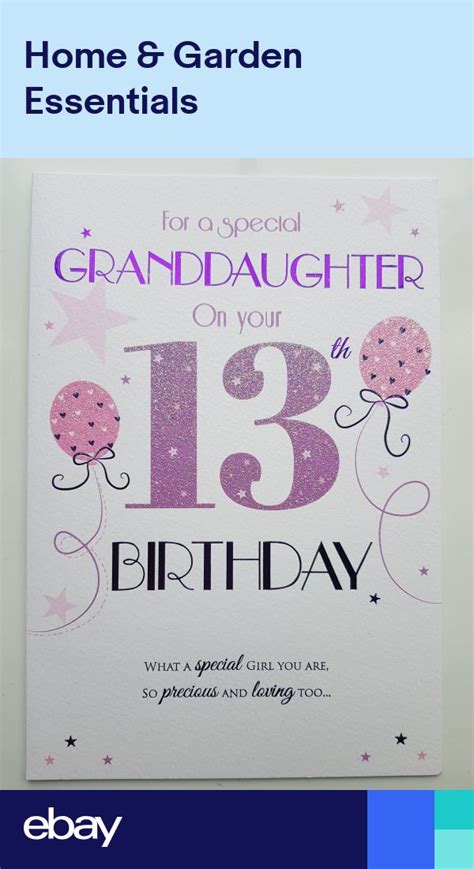 Happy 13th birthday wishes for son or daughter. For A Special Granddaughter On Your 13th Birthday Card | 13th birthday wishes, 13th birthday ...