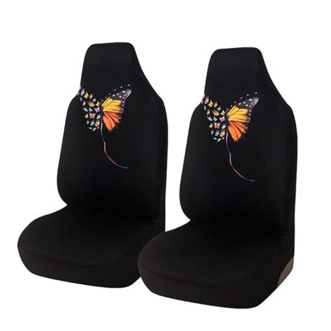 autoyouth car double front seat cover butterfly print styles car seat covers polyester durable