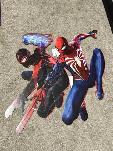 Marvels Spiderman 2 Ps5 Store Display Peter Parker And Miles Morales