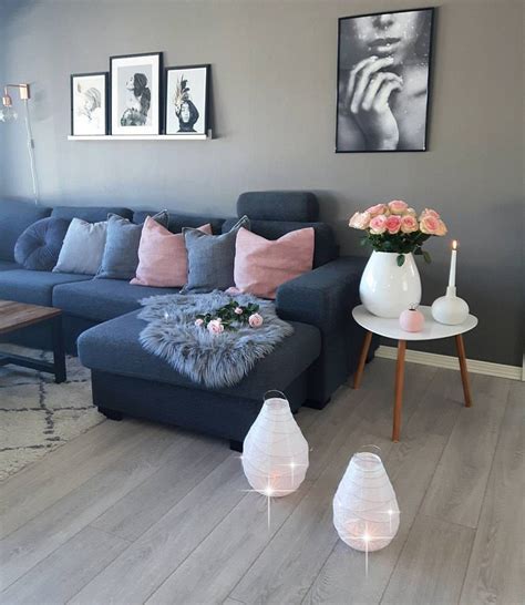 Black Pink Living Room Sala De Beleza Casa Moderna Decoração