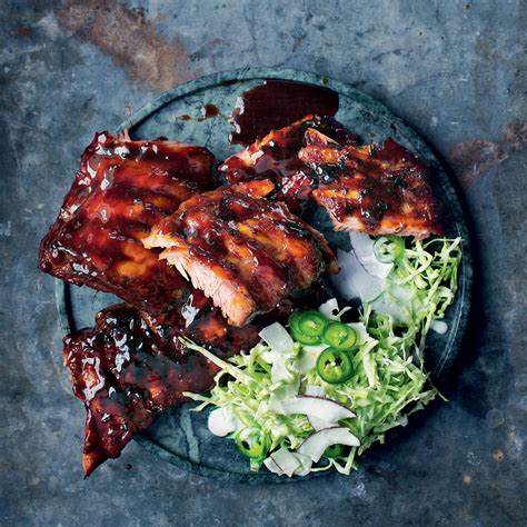 Chinese Sticky Hot Ribs With Cabbage And Coconut Slaw Woolworths Taste