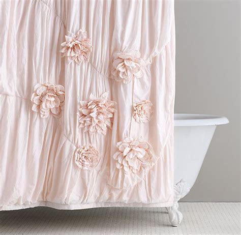 Washed Appliquéd Fleur Shower Curtain 2019 Shower Diy