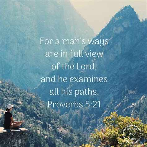 Proverbs 5 21 Proverbs Instagram Daily Scripture