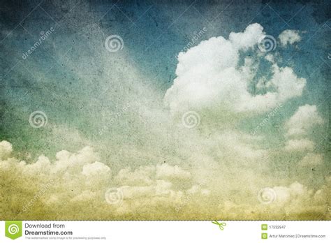 Retro Image Of Cloudy Sky Stock Image Image Of Blue 17532947