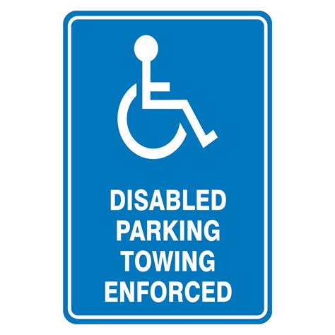 Disabled Parking Towing Enforced Discount Safety Signs New Zealand
