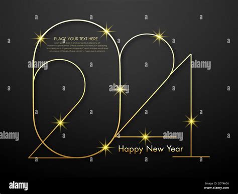 Happy New Year 2021 Text Design Vector Stock Vector Image And Art Alamy