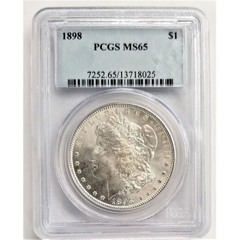 1898 S1 Pcgs Ms65 Morgan Silver Dollar