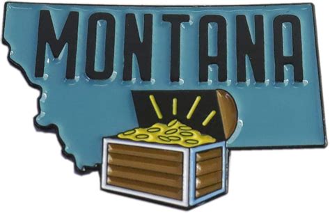 Buy Montana Treasure Edition State Shape Of Montana Enamel Lapel Pin 5