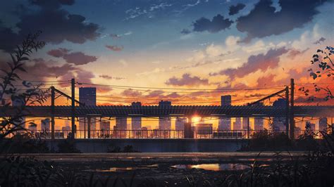 City Sunset Anime Background Wallpapers Anime Wallpap