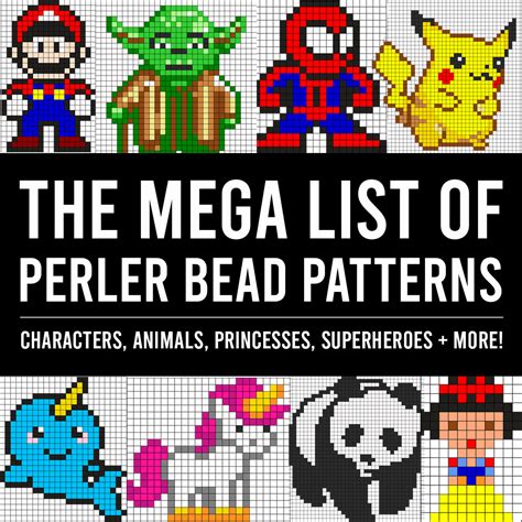 The GIANT List Of Perler Bead Patterns Fuse Beads Melty Beads It S