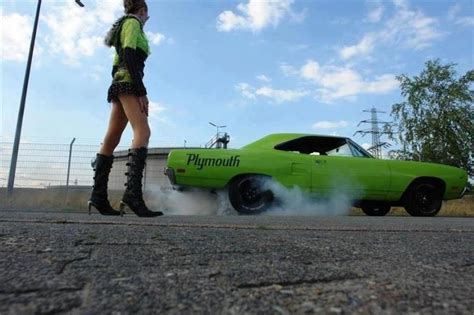 Smokin Backyard Garage Girl With Car Photo