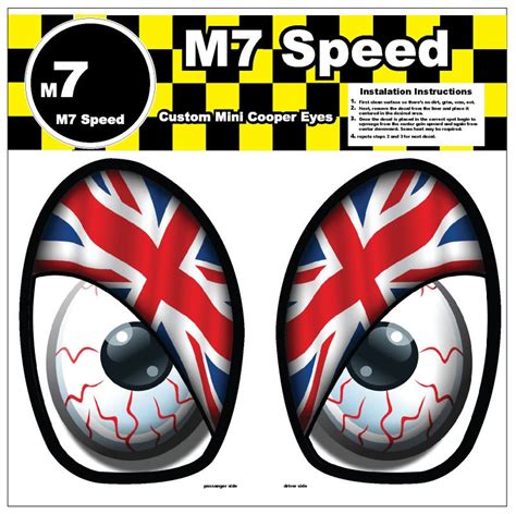 M7 Eye Decal Set R50 R53 Union Jack Color M7tuning