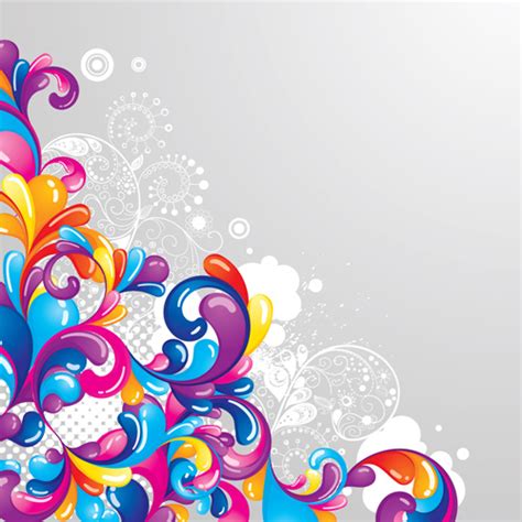 Set Of Colored Swirl Vector Backgrounds Art Vector Misc Free Vector