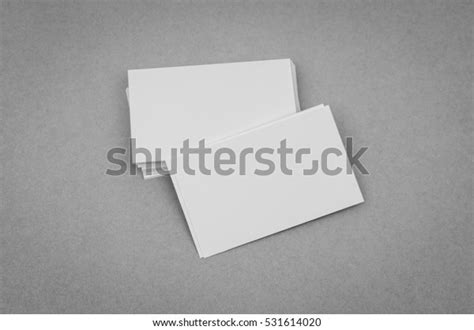 Business Cards On Gray Background Stock Photo Edit Now 531614020