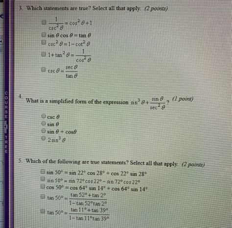 Solved Which Statements Are True Select All That Apply 2 Chegg Com