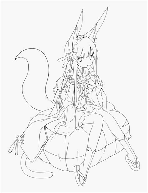 Outlines At Getdrawings Com Anime Girl Outline Transparent Hd Png
