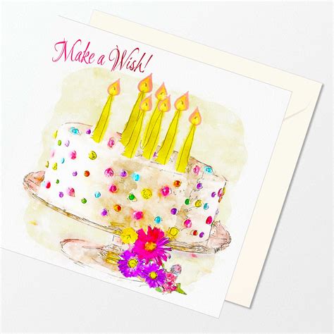 Birthday Card Make A Wish Paradis Terrestre
