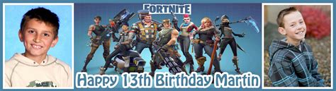 Fortnite Birthday Banner Fortnite Birthday Party Banners Personalised