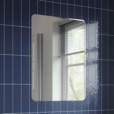 Plain Bathroom Mirror Modern Rectangular Frameless Wall Mounted Bevel 500x700mm On Onbuy