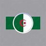 Ilustración de la plantilla de la bandera de argelia | Vector Premium