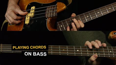 How To Play Chords On Bass Bass Guitar Lesson Youtube