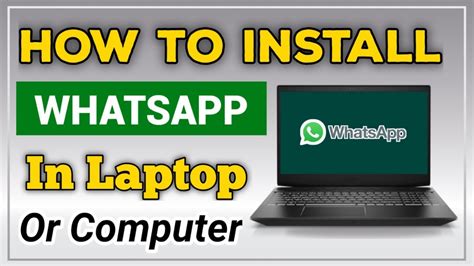 How To Install Whatsapp In Laptop Or Pc Computer Me Whatsapp App
