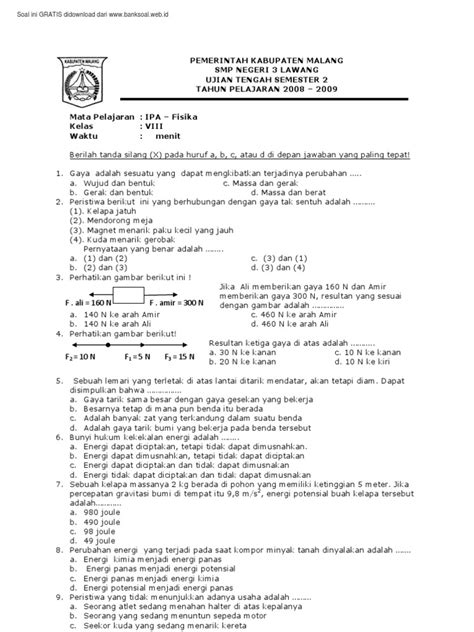 Soal Latihan Ipa Kelas 7 Semester 2