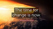 A time for change - rockbinger