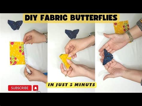 How To Make Fabric Butterfliesdiy Fabric Origami Butterfly In
