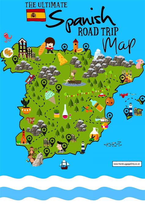 Mappa Turistica Di Spagna Attrazioni Turistiche E Monumenti Di Spagna
