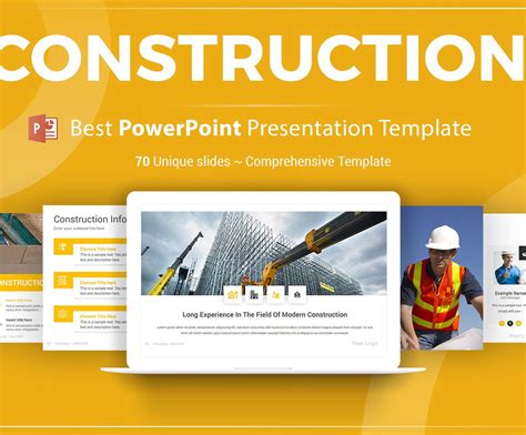 Construction Powerpoint Template 104621