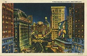 Times Square at Night 1930s Color Scene Framable Print - Etsy
