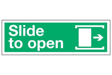 Slide To Open Arrow Right Linden Signs And Print