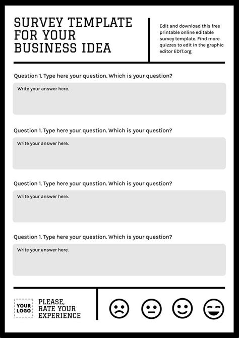 12 Free Printable Survey Templates Edit Download Temp