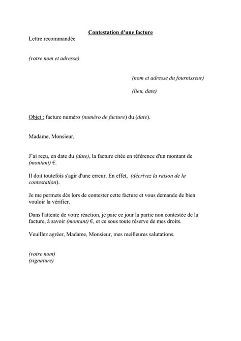 Model De Contestation D Une Facture Doc Pdf Page Sur The Best Porn