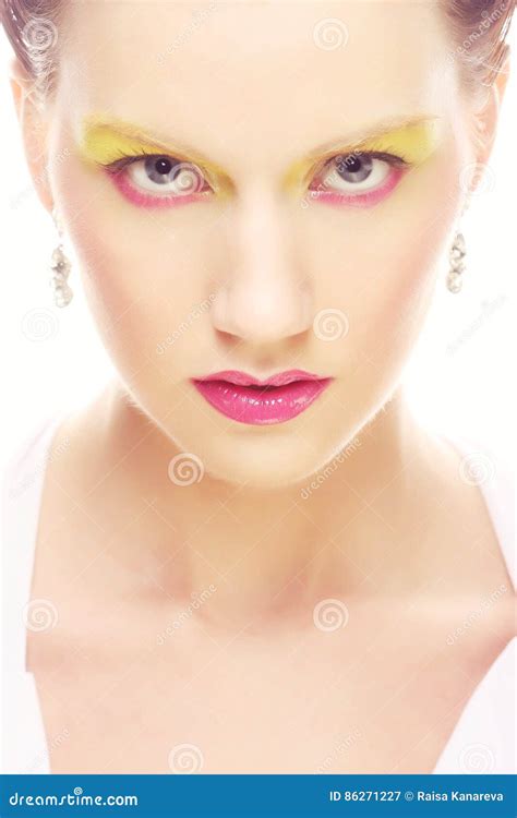 Closeup Portrait Of Young Caucasian Female Stock Image Image Of