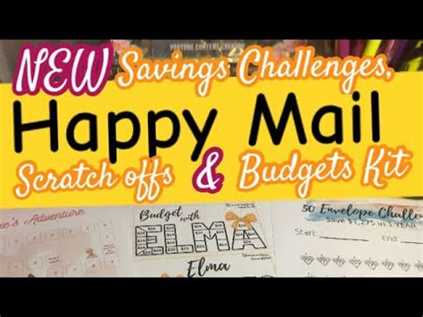 New Savings Challenges Happy MAIL New Scratch Offs September Budgets Kit Stickers