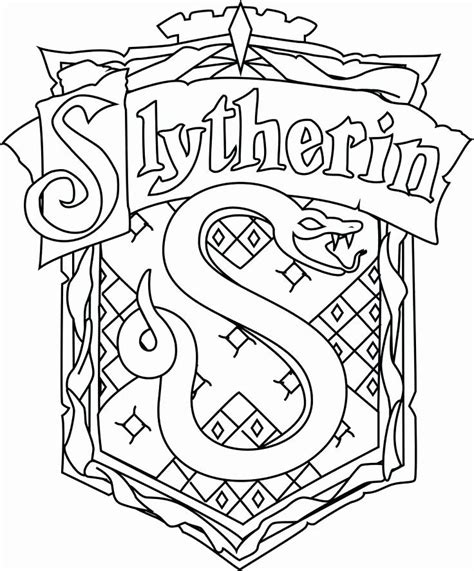 Hogwarts Crest Coloring Page Beautiful Harry Potter House Coloring