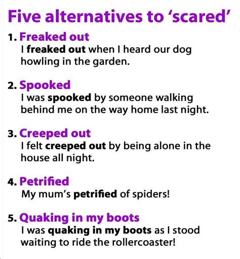 Five Alternatives To Scared In English In 2021 Interesting English