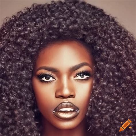 Close Up Of Beautiful Black Women Hair On Craiyon