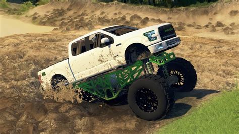 Huge Ford F150 Mud Truck Lifted 4x4 Mudding Hill Climbing And Off
