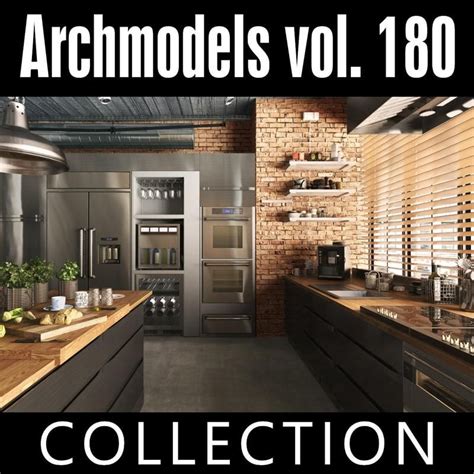 Archmodels Vol 180 3D Model AD Vol Archmodels Model Vintage Kitchen