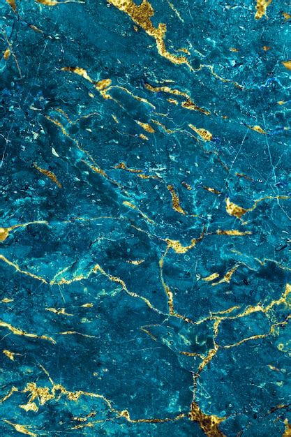 Free Photo Blue And Gold Marble Textured Background