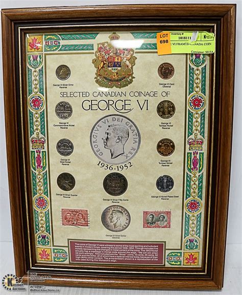 George Vi Framed Canada Coin Set